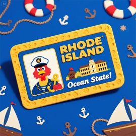Rhode Island Novelty Card